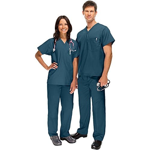 allheart Basics by Unisex Scrub Set Small Caribbean