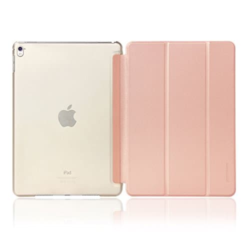 iPad Pro 9.7 Case, JOKHANG [Ultra Slim] Lightweight Smart Case Cover [Synthetic Leather] with Translucent Frosted Back Protector for Apple iPad Pro 9.7 Inch(Auto Sleep/Wake) - Rose Gold