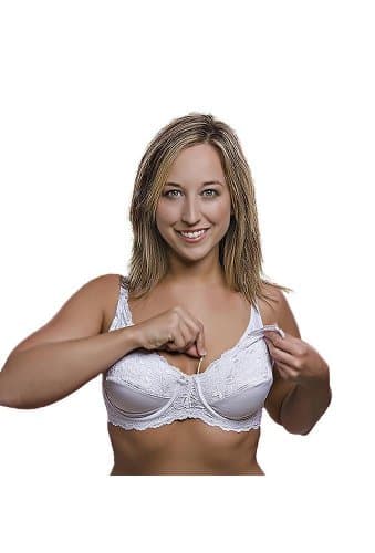 Allure Nursing Bra with Healing Pocket-34B (White)