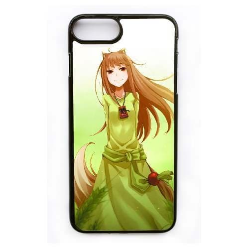 Spice and Wolf Holo Hard Plastic Phone Case Shell Cover Skin For iPhone 7 Plus 5.5 inch Black DWF047