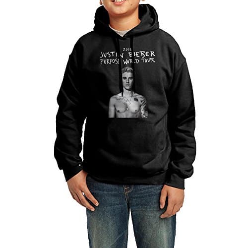 Boys Justin Bieber Purpose Hoodie Black