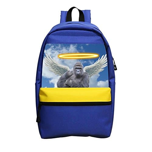 Grrry Cool Lightweight Shoulder School Bag Backpack - Harambe