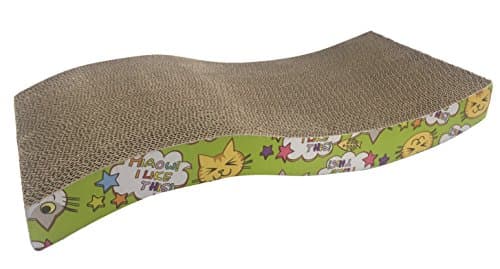 Suicazon Cat Claw Scratching Pad Corrugated Paper With Catnip, S-Shape