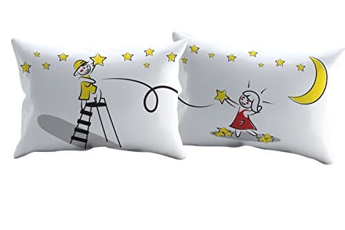 Couples Pillowcase Sets - Valentines Day Romantic Gift Idea- Closeout Pricing (Stars)