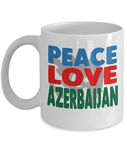 AZERBAIJAN COFFEE MUG: Creative Hot Beverage Printed Mugs for Men, Women, Mom and Dad - Cute, Funny, Clever, Unique Specialty Drinkware - Microwave & Dishwasher Safe - Fade Resistant