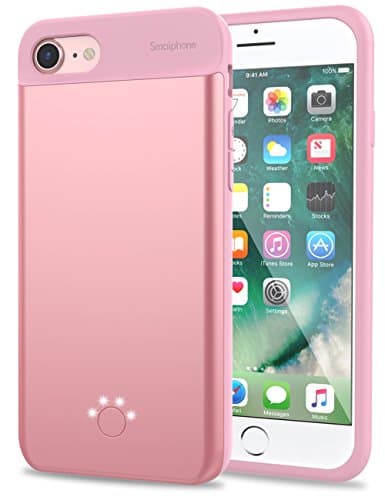 iphone 7 6 6s Case Battery,Smaiphone Ultra Slim Extended Rechargeable Charging Case for iPhone 7 / iPhone 6 / iPhone 6s Juice Pack Charger Case 3000mAh (Rose Gold)