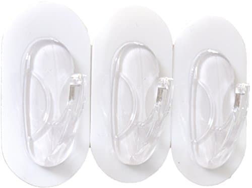 Large Hanger for Clothes, Jacket, Towel, Purse, Backpack, Key - Advanced Adhesive Formula, 100% Adhere on Tile, Granite, Concrete Wall, Wood Panel... Removable, No Drilling, No Residue (White)