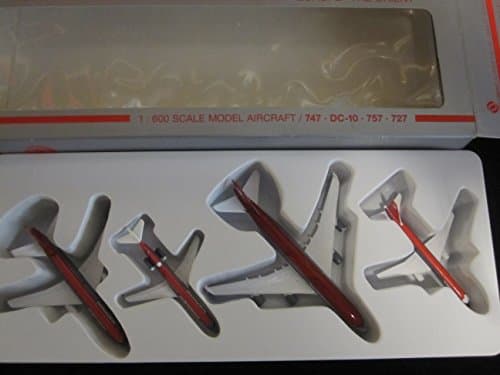 Northwest Airlines 4 Plane Gift Set By Schabak Made in Germany, 747,DC-10, 757,727 1:600 Scale Model