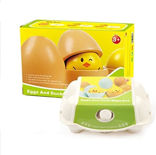 DIY Easter Egg Spring Egg, Wooden Simulated Hen & Duck Egg 6PCS/Set for Easter Day
