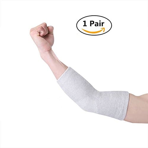 ZHENJIER Elbow Brace Compression Support Sleeve For Tendonitis,Weightlifting,Workouts,Arthritis,Tennis and Golfer's Elbow-Bamboo Charcoal Fiber Compression Sleeves (medium)
