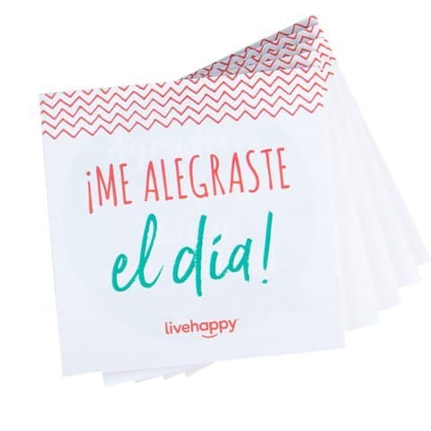 Live Happy Self Stick Notes, 3 inch x 3 inch, 5 Pads/Pack, 50 Sheets/Pad (10 Inspirational/Encouraging Spanish Messages)