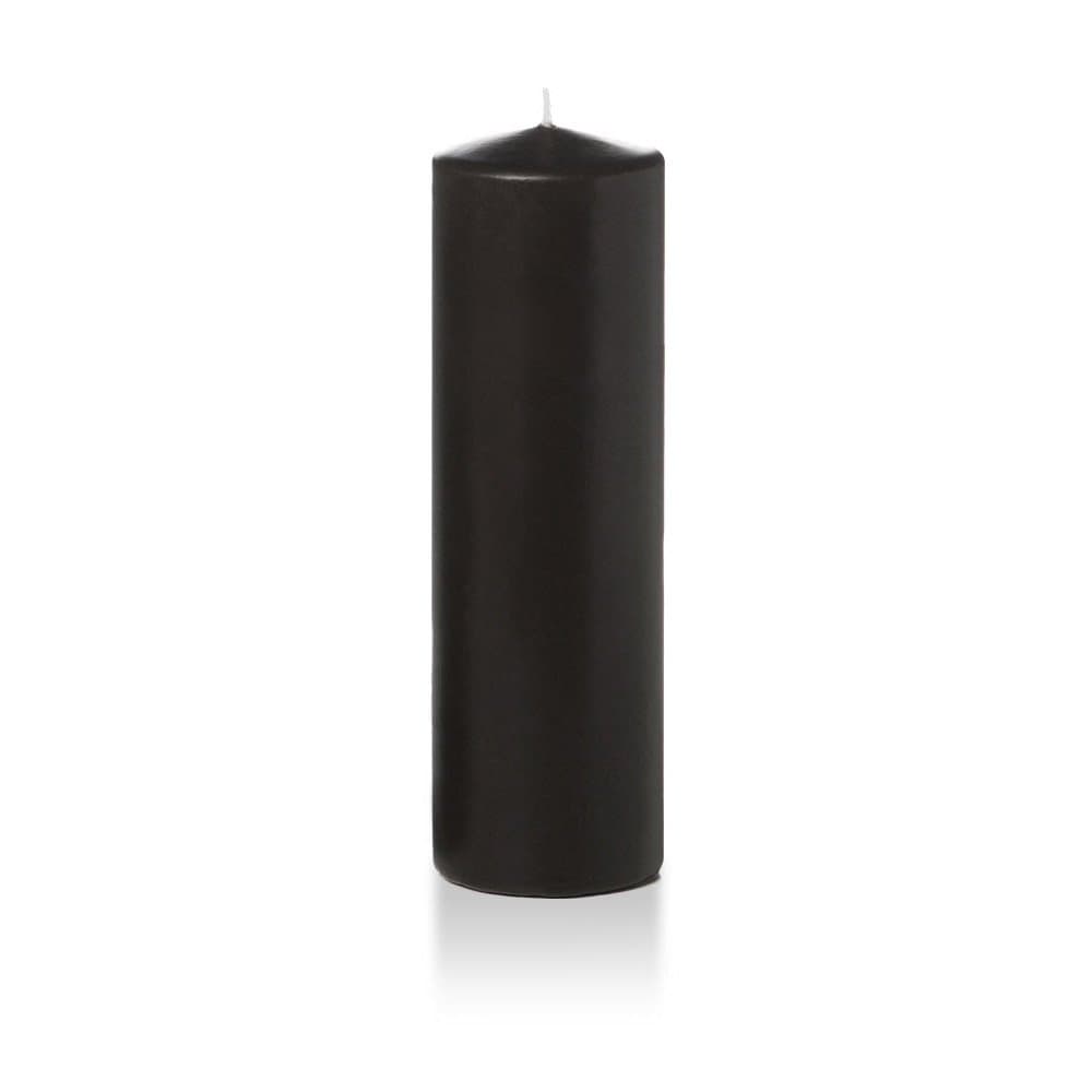 yummi 3" x 10" Black Round Pillar Candles - 3 per Pack