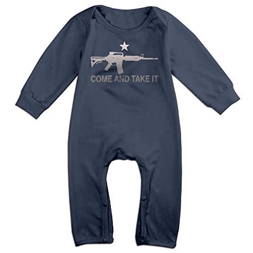 Unisex-baby AR-15 Come And Take It Long Sleeve Jumpsuit Outfits One-pieces
