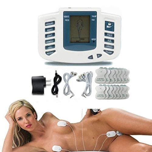 Comesee Electrical Muscle Stimulator Massager 4-Way Acupuncture Therapy Cure Machine Full Body Massager Pain Relief Acupuncture Back