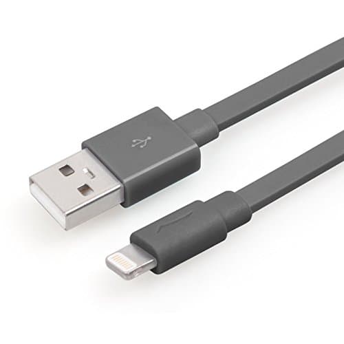 [Apple MFi Certified] Yellowknife® MFi-IOS 7 Fast Date Syncing USB 2.0 Cable for iPhone 6 ,iPhone 6 plus,Colorful 8-Pin Lightning Noodle Flat USB Sync &amp; Charge Cable for Apple iPhone 5 / 5S / 5C, iPad Air, iPad Mini with Retina Display, iPad 4, iPad Mini, iPod Touch 5, Nano 7 (gray)