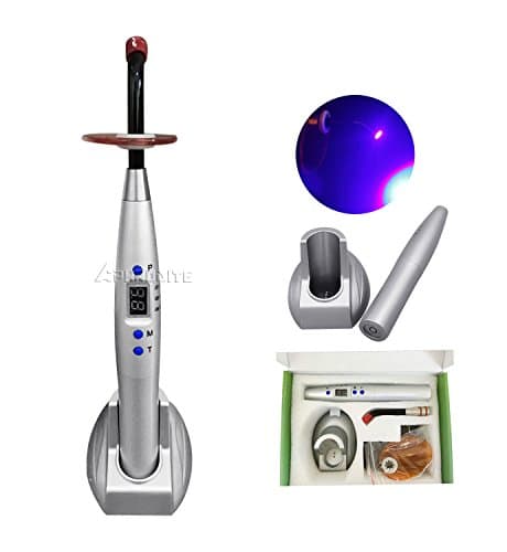 APHRODITE Silver 10W Wireless Cordless LED Light 1000mw/cm2 Digital Display Teeth Whitening Euipment US Warehouse
