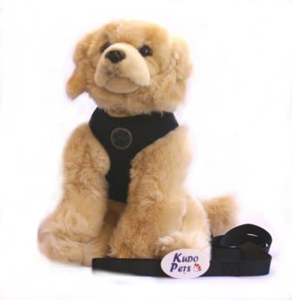 KUDO PETS Soft Mesh Dog Harness with Leash - Black Size X-Small