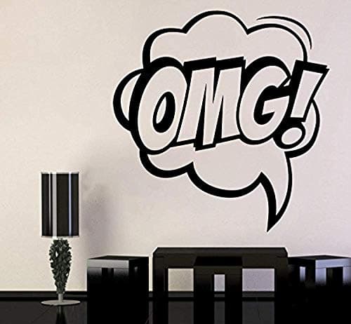 OMG Comic Icons Wall Vinyl Decal Action Word Comic Stickers Superhero CS11(22x22.5)