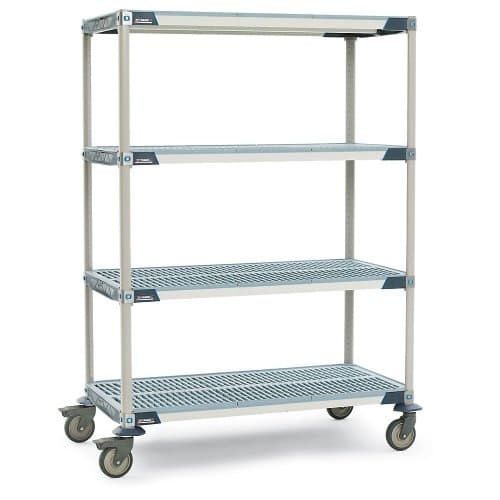 Utility Cart, 24 in. W, 60 in. L, Plastic
