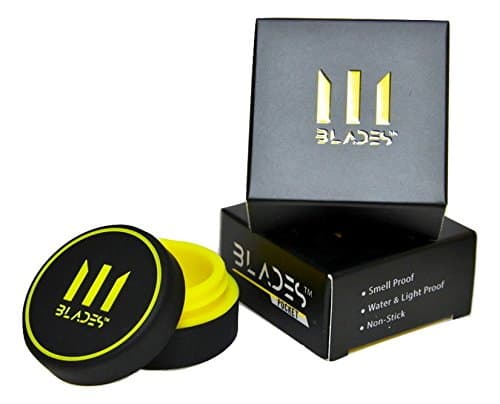 BLADES POCKET Silicone Wax Container Non-Stick Smell Proof BPA Free Food Grade Multi Purpose Storage Jar Holder Yellow