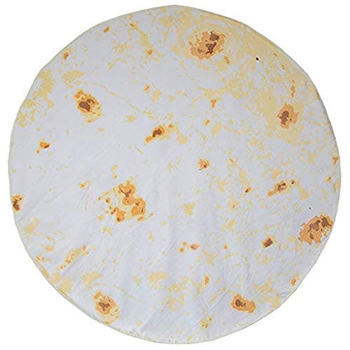 Riverdalin Food Creations Burrito Round Carpet Crawling Mat Play Rugs Photography Props for Kitchen Bathroom Baby Room