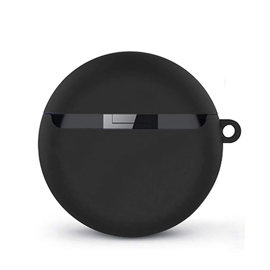 Lukame Silicone Case for Liquid Pocket Thin and Lightweight Case Shockproof Protective Case for Huawei Freebuds 3 Charging Case with Carabiner(Black)