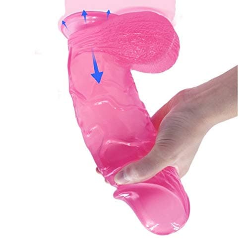 DeemKoo6 Dǐck hēàd 9.8 inches/25cm Double-sided Big Head Portable Couple Huge Tool Super Long Thick Realistic Soft Hands Huge