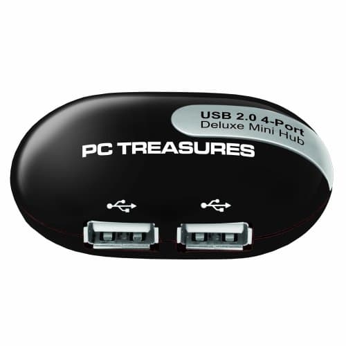 Digital Treasures USB Mini-Hub with 4 USB Ports (07203)