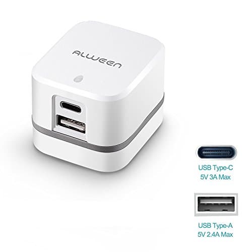 USB Type C Travel Charger, Alween Rapid Wall Charger with the Latest Charging Tech for all USB C Supported Devices (5V/3A, 15W)