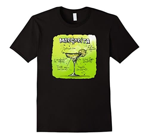 Mens Margarita Recipe TShirt Small Black