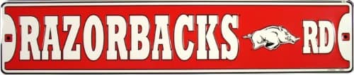 Arkansas Razorbacks Rd Street Sign