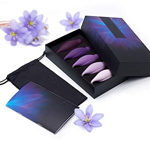 5 PCS Set Ben Wa Balls Tighten Training Exercise Love Egg Silicone Anus or Vagina Balls SextToys for Women,Purple T-Shirt