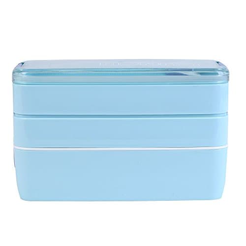 Bento Box/Lunch Box,MACDIAZ Microwave Bento Lunch Boxes For Kids Adults,Japanese Bento,BPA Free,Cultery,Reusable,Portion Control,Lunch Container,3 Tier