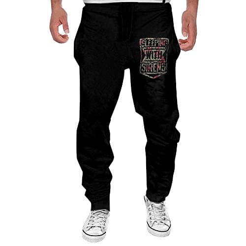 WaHaHa B00V4K1S1K Men's Training Pants Black Size M