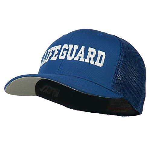 Life Guard Embroidered Flexfit Mesh Cap - Royal OSFM