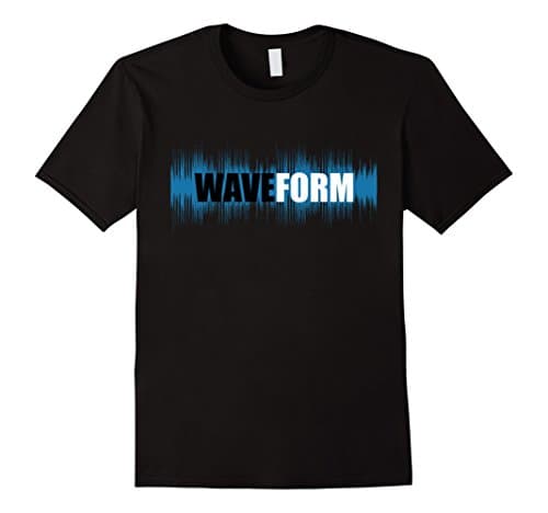 Men's WAVEFORM t-shirt design for the Audio mastering engineer 2XL Black