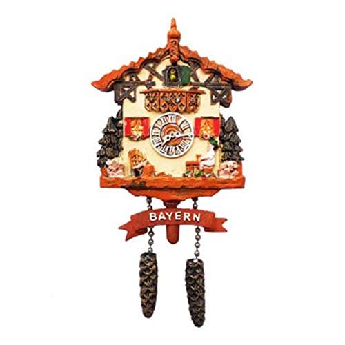 Refrigerator Magnets Resin 3D Funny Black Forest Cuckoo Clock Germany City Tourist Souvenirs Fridge Stickers Magnetic Fridge Magnet for Whiteboard Home Kitchen Decoration Accessories Arts Crafts Gifts
