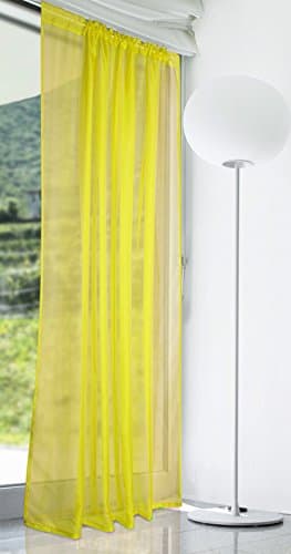 Voile Sheer Window Elegance Curtain Treatment Drape 1 Panel (58"x72",Yellow)