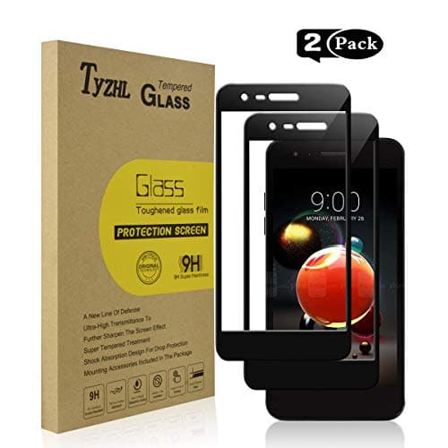 [2-Pack] LG Aristo 2 / Zone 4 (Verizon) / K8 2018 / Fortune 2 /K8 Plus 2018 Tempered Glass Screen Protector,Glass with 9H Hardness,[Full Screen Coverage] [Full Adhesive],with Lifetime Replacement
