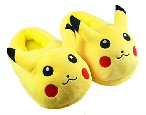 WS Goods Plush Pokemon Pikachu Slippers