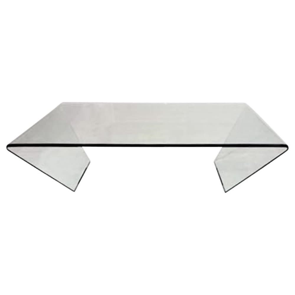 Chintaly Imports - Bent Glass Rectangle Coffee Table 72102-RCT-CT
