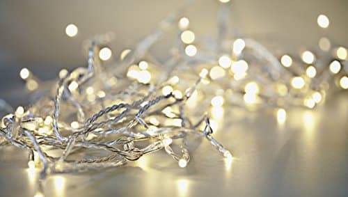 Universal Outdoor and Indoor 100 LED White Warm String Lights with 20 Decorating clips kit
