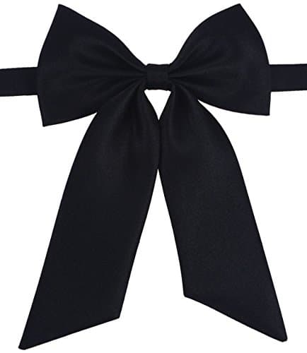 SISIDI Women's Solid Color Bowties, Pre-tied Bow Ties - Various Colors (black)