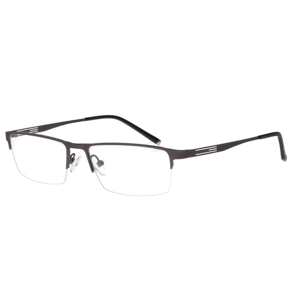 JcerkiPhotochromic Gray Reading Glasses +4.50 Strength Half frame Men Eyeglasses