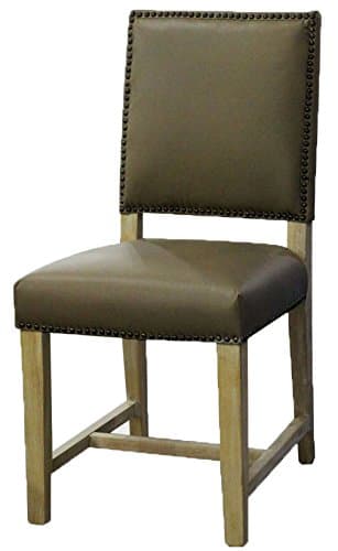 R-4500D Top Grain Taupe Leather Dining Chair