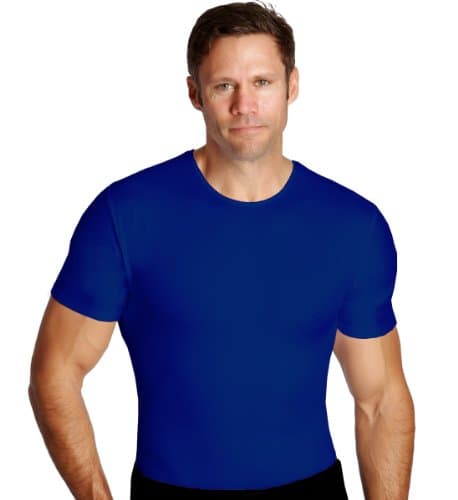 IS PRO Compression Crew neck T-shirt, look up to 5" slimmer instantly! Royal 2XL