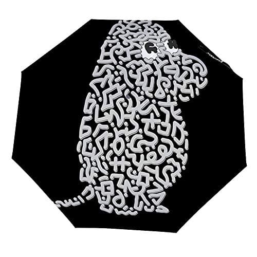 Oximing Umbrella Windbreak, Ultraviolet Umbrella, Automatic Open/Close Small Light Folding Umbrella for Men and WomenMoomin