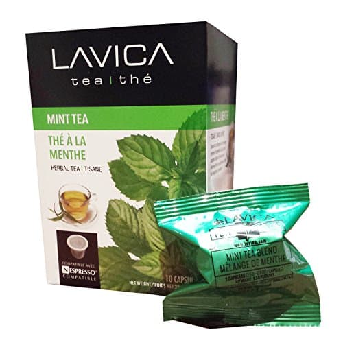 100 Nespresso Compatible All Natural MINT TEA Single Serve Capsules - Caffeine Free - Compatible with Nespresso Originalline Machines