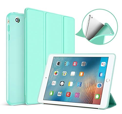 iPad Mini 3 Case, Proboths Lightweight TPU Smart Magnetic Wake/Sleep Function Tri-fold Stand Protective Soft Case Cover for iPad Mini 1/ Mini 2 / Mini 3 Mint Green