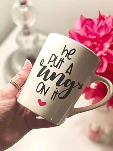 He Put A Ring On It Mug, Engagement Gift, Engagement Announcement Mug, Engaged Coffee Mug, Future Mrs. Mug, Bride Gift Ideas